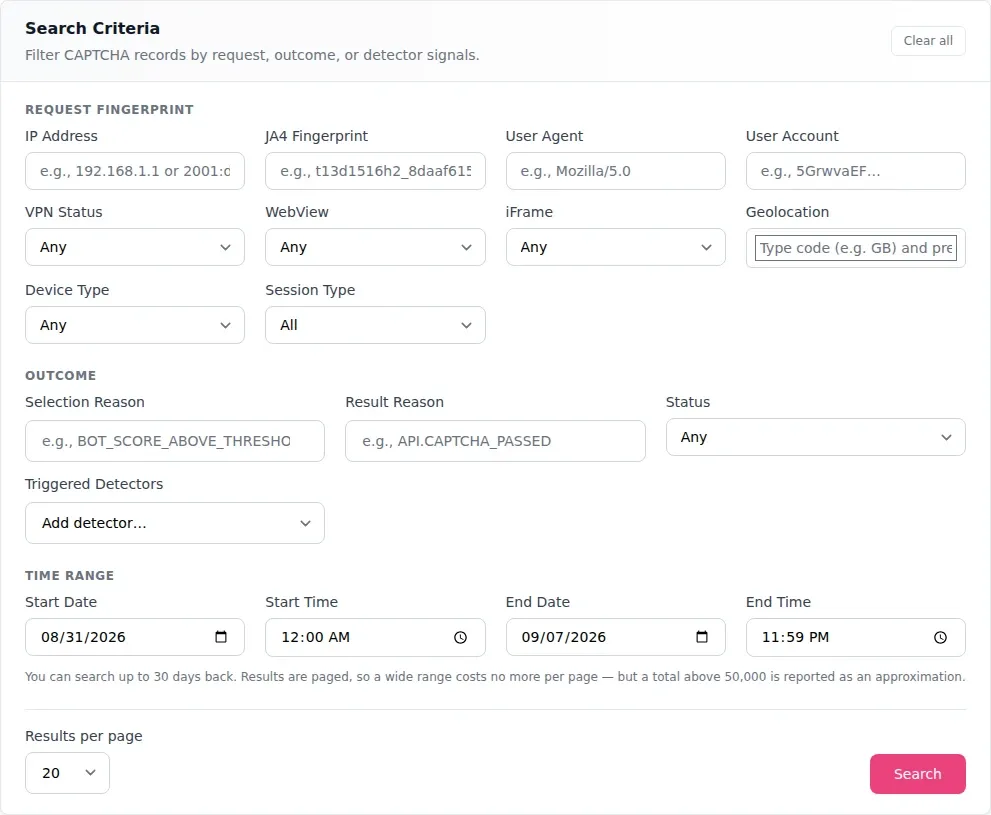 prosopo audit page