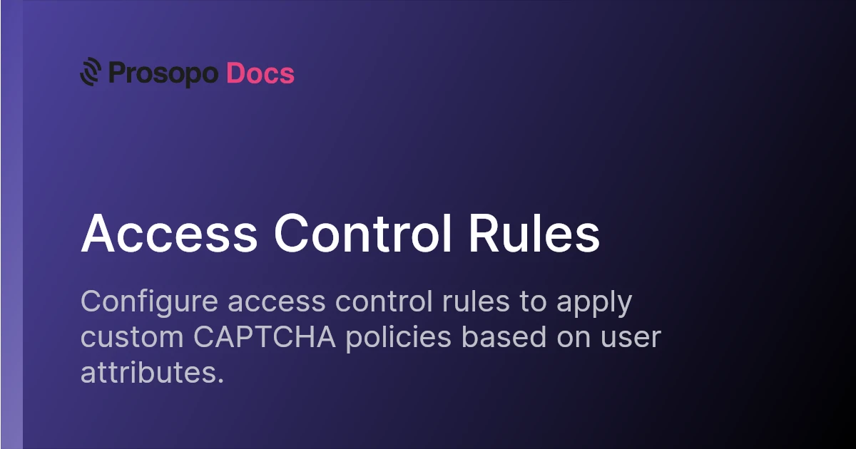 Access Control Rules | Docs