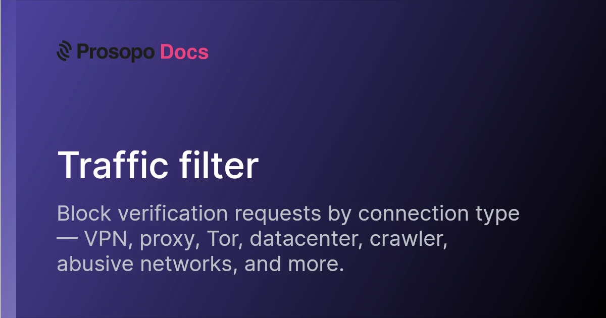 Traffic Filter | Docs