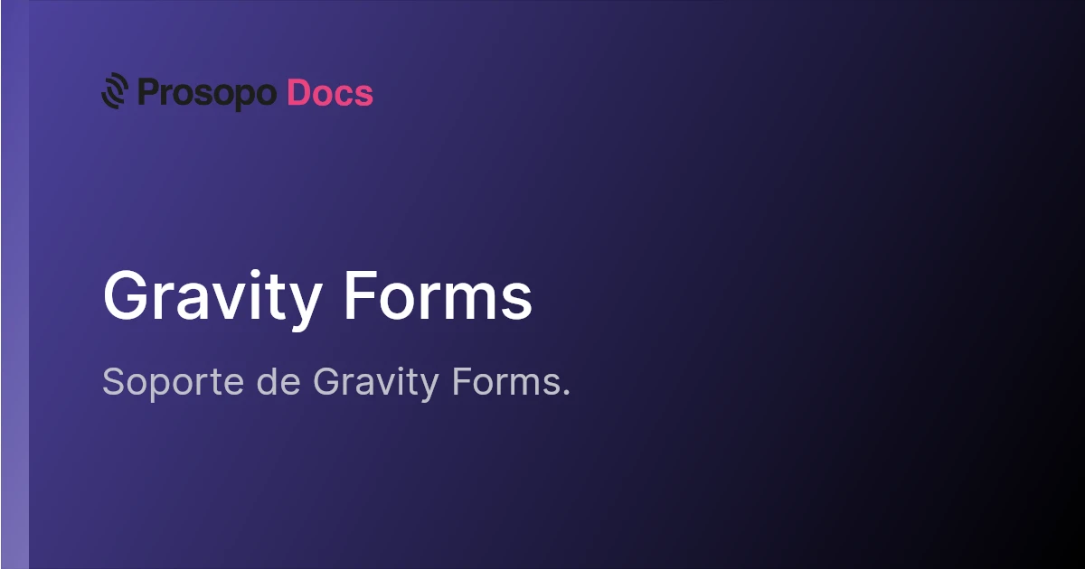 Gravity Forms | Docs