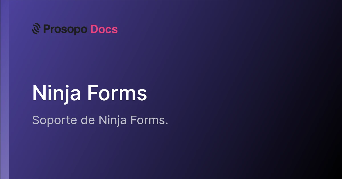 Ninja Forms | Docs